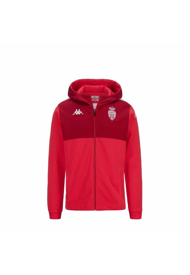 Kappa - Bluza dziecięca AS Monaco Arufeod 8 2024/25. Kolor: czerwony. Sport: piłka nożna