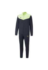 Dres do piłki nożnej męski Puma individualRISE Tracksuit. Kolor: niebieski, wielokolorowy, żółty. Materiał: dresówka #1