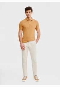 Pako Lorente - PAKO LORENTE – Gładki t-shirt polo w pomarańczowym kolorze. Okazja: na co dzień. Typ kołnierza: polo. Kolor: czerwony, biały, pomarańczowy. Materiał: bawełna. Wzór: gładki. Styl: casual #8