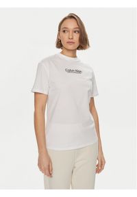 Calvin Klein T-Shirt Coordinates K20K207005 Biały Regular Fit. Kolor: biały. Materiał: bawełna