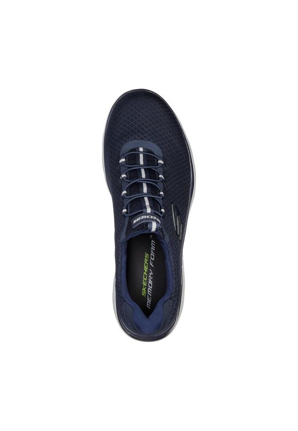 skechers - Buty sportowe Sneakersy męskie, Skechers Summits. Zapięcie: bez zapięcia. Kolor: niebieski. Materiał: dzianina. Szerokość cholewki: normalna. Sport: turystyka piesza