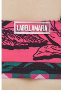 LABELLAMAFIA - LaBellaMafia Top damski kolor różowy. Kolor: różowy. Materiał: dzianina. Długość rękawa: na ramiączkach #2