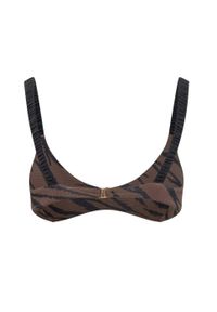 SUNDEK - Góra od bikini Sundek Bralette Top. Kolor: brązowy. Materiał: elastan, poliamid