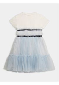Guess Sukienka elegancka J4RK26 K6YW0 Błękitny Regular Fit. Kolor: niebieski. Materiał: bawełna. Styl: elegancki