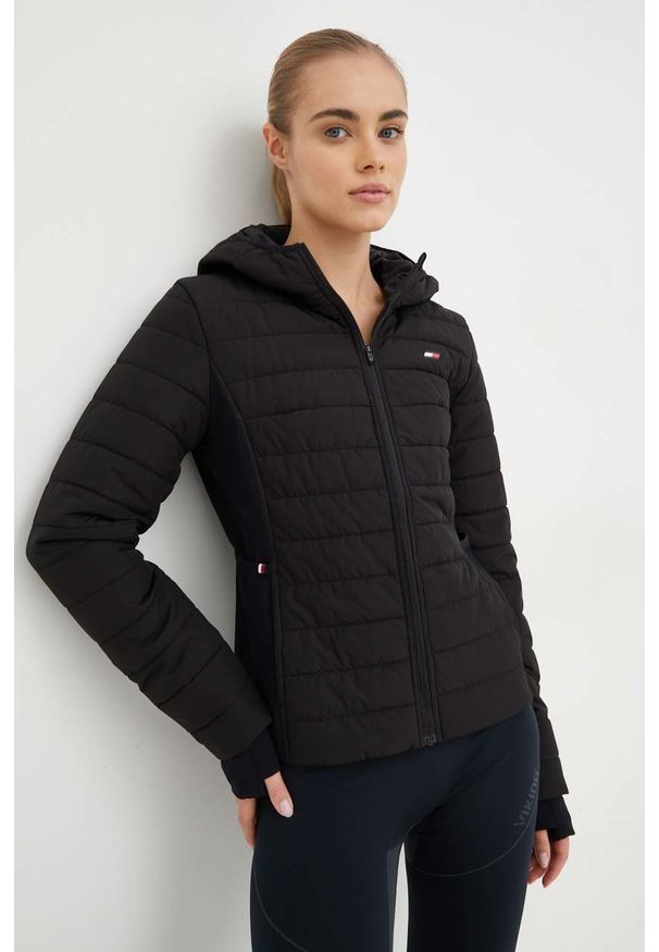 TOMMY HILFIGER - Tommy Hilfiger kurtka damska kolor czarny przejściowa. Kolor: czarny
