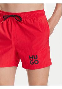 Hugo - HUGO Szorty kąpielowe Paolo 50545464 Czerwony Regular Fit. Kolor: czerwony. Materiał: syntetyk