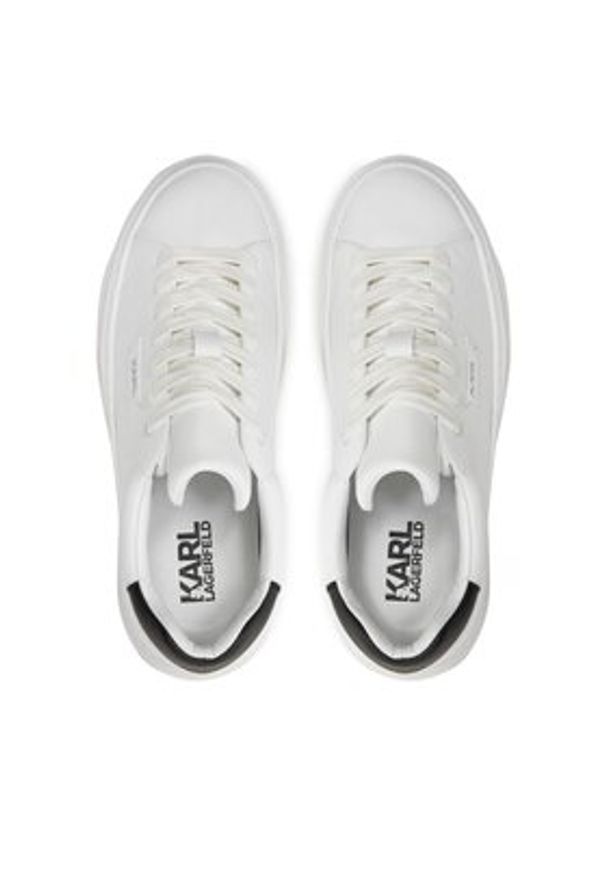 Karl Lagerfeld - KARL LAGERFELD Sneakersy KL63420 Biały. Kolor: biały. Materiał: skóra