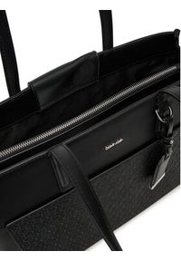Calvin Klein Torebka Ck Must Aop Medium Shopper W/Poc LV04F3225G Czarny. Kolor: czarny. Materiał: skórzane #4