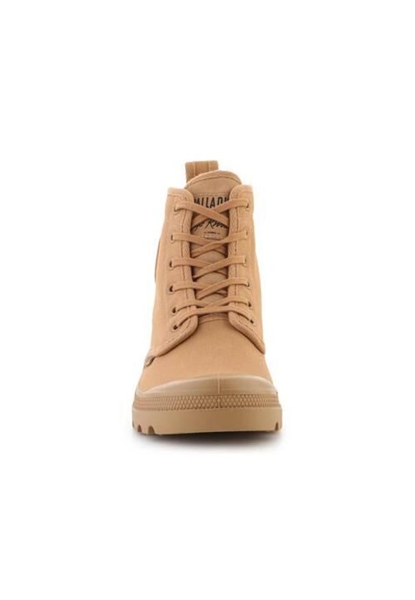 Buty do chodzenia unisex Palladium Plbrousse X Kitsune Woodlin. Wysokość cholewki: za kostkę. Zapięcie: sznurówki. Kolor: brązowy. Materiał: materiał, syntetyk. Szerokość cholewki: normalna. Sport: turystyka piesza