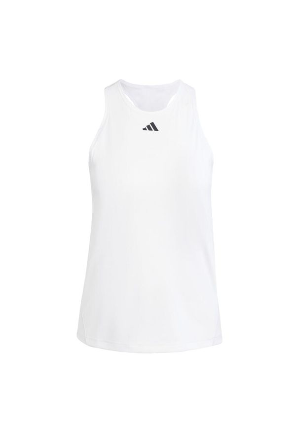 Adidas - Koszulka na ramiączka Club Tennis. Kolor: biały. Materiał: materiał. Długość rękawa: na ramiączkach