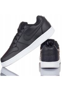 Buty Sportowe Damskie Nike Ebernon Low. Okazja: na co dzień. Kolor: czarny. Materiał: skóra