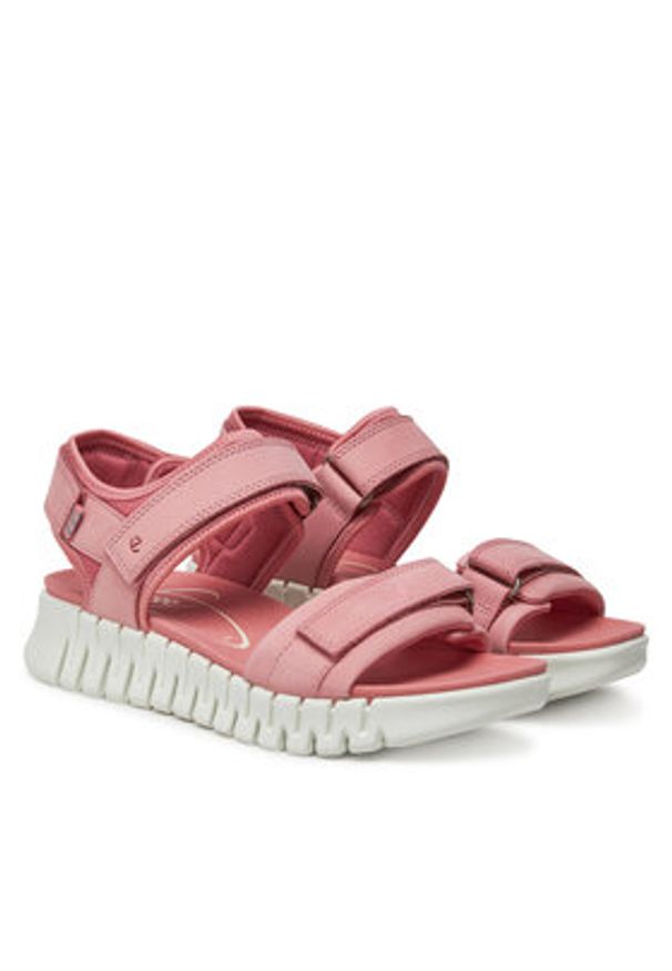 ecco - ECCO Sandały Gruuv Sol W 21310302363 Różowy. Kolor: różowy. Materiał: nubuk, skóra