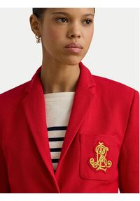 Lauren Ralph Lauren - LAUREN RALPH LAUREN Marynarka 200797305030 Czerwony Slim Fit. Kolor: czerwony. Materiał: bawełna #3