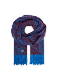 Lacoste Szalik RE0804 Niebieski. Kolor: niebieski. Materiał: wełna #1