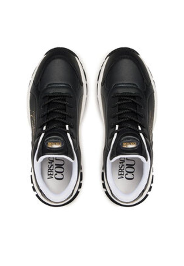 Versace Jeans Couture Sneakersy 79VA3SV6 Czarny. Kolor: czarny. Materiał: skóra