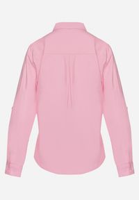 Born2be - Różowa Koszula na Guziki z Podwijanymi Rękawami Astarial. Okazja: na spotkanie biznesowe. Kolor: różowy. Długość rękawa: długi rękaw. Długość: długie. Styl: klasyczny, elegancki, biznesowy #7