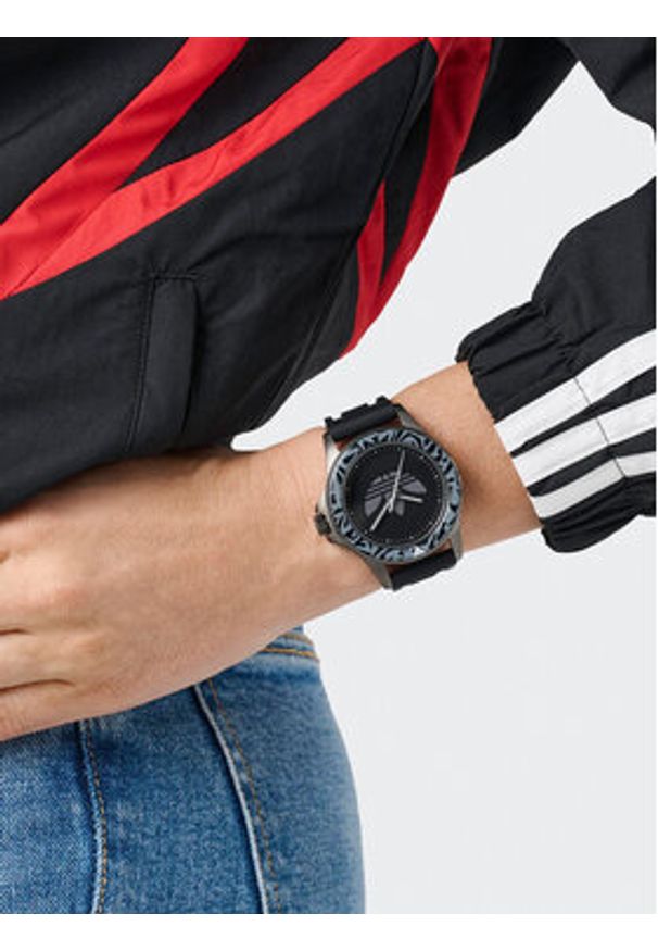 Adidas - adidas Zegarek Expression One AOFH24511 Czarny. Kolor: czarny