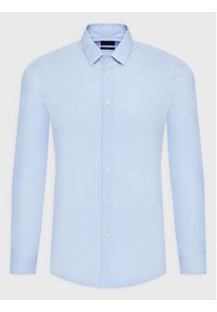 Sisley Koszula 5CNX5QL19 Niebieski Slim Fit. Kolor: niebieski. Materiał: bawełna