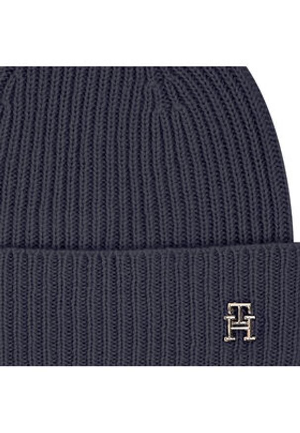TOMMY HILFIGER - Tommy Hilfiger Czapka Cashmere Chic Beanie AW0AW15321 Granatowy. Kolor: niebieski. Materiał: kaszmir