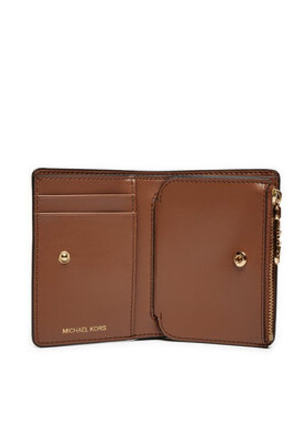 MICHAEL Michael Kors Mały Portfel Damski 32S4G8ED7L Brązowy. Kolor: brązowy. Materiał: skóra