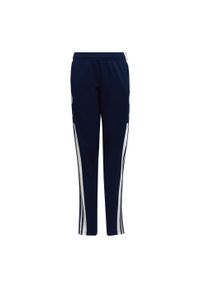 Adidas - Spodnie piłkarskie dla dzieci adidas Squadra 21 Training. Kolor: biały, niebieski, wielokolorowy. Materiał: dresówka. Styl: sportowy