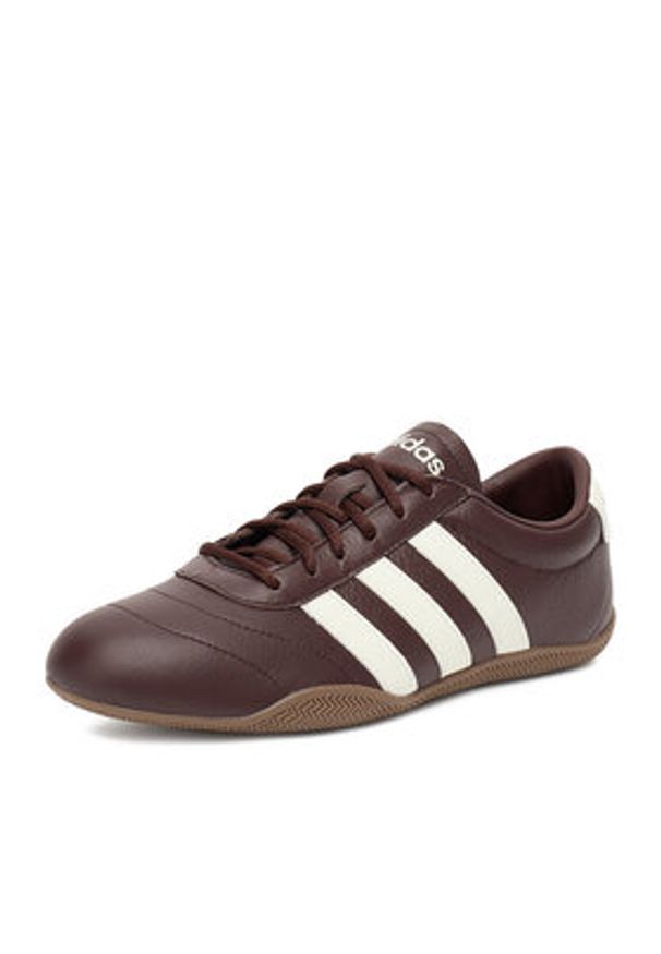 Adidas - adidas Sneakersy GRAND COURT LO JQ9680 Brązowy. Kolor: brązowy. Materiał: skóra