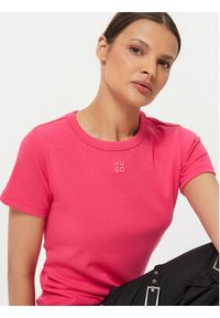 Hugo T-Shirt Deloris 50512002 Różowy Regular Fit. Kolor: różowy. Materiał: bawełna