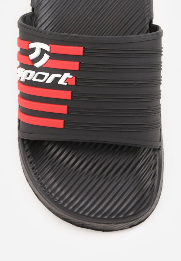 Born2be - Czarne Klapki Sportowe z Piankowego Materiału Thesedice. Okazja: na co dzień. Kolor: czarny. Materiał: materiał. Sezon: lato. Styl: sportowy