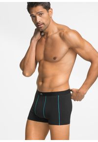 bonprix - Bokserki o dopasowanym kroju z bawełną (3 pary). Kolor: czarny. Materiał: bawełna. Wzór: kolorowy #1