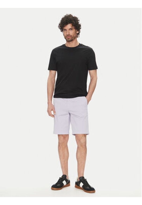 BOSS Szorty materiałowe Chino-Slim-Shorts 50536723 Fioletowy Regular Fit. Kolor: fioletowy. Materiał: bawełna