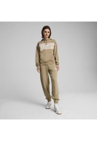 Puma - Damska bluza z kapturem PUMA SQUAD o pełnej długości PUMA Oak Branch Beige. Typ kołnierza: kaptur. Kolor: beżowy