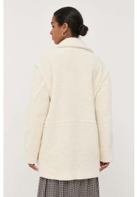 Liviana Conti płaszcz kaszmirowy kolor beżowy przejściowy dwurzędowy. Kolor: beżowy. Materiał: kaszmir. Styl: klasyczny #2