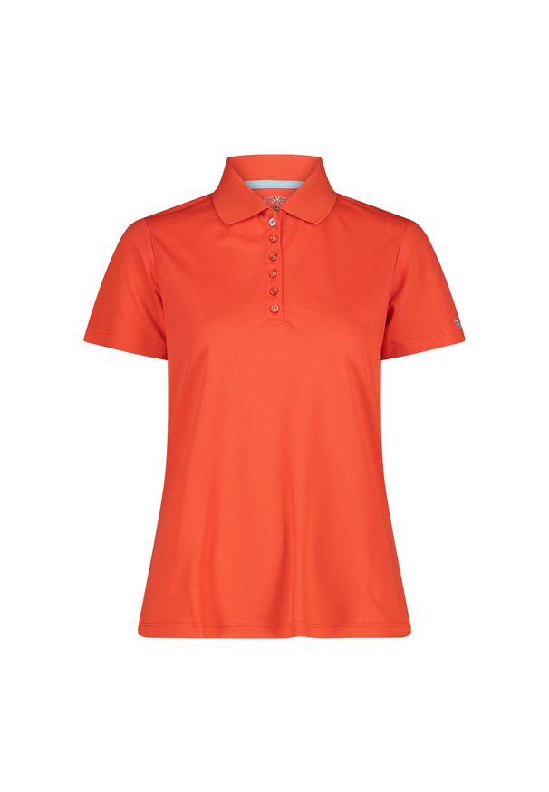 Damska koszulka polo CMP. Typ kołnierza: polo. Kolor: różowy, wielokolorowy, pomarańczowy