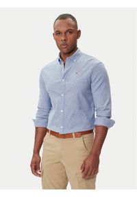 Tommy Jeans Koszula Oxford DM0DM09594 Niebieski Slim Fit. Kolor: niebieski. Materiał: bawełna
