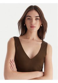 ViCOLO Sukienka koktajlowa TF0247 Brązowy Regular Fit. Kolor: brązowy. Materiał: wiskoza. Styl: wizytowy #2