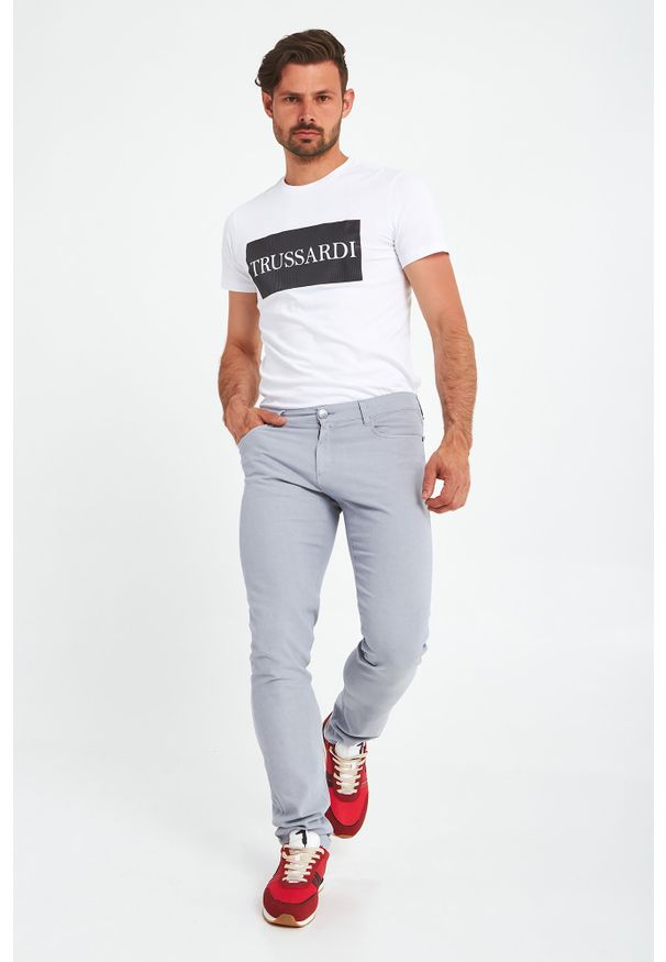 Trussardi Jeans - T-SHIRT TRUSSARDI. Materiał: bawełna. Wzór: nadruk