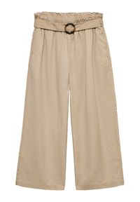 Vero Moda Kuloty Bree 10341670 Brązowy Cropped Fit. Kolor: brązowy. Materiał: lyocell #1