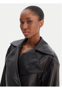 Hugo - HUGO Kurtka skórzana Lanitte 50560068 Czarny Relaxed Fit. Kolor: czarny. Materiał: skóra #5