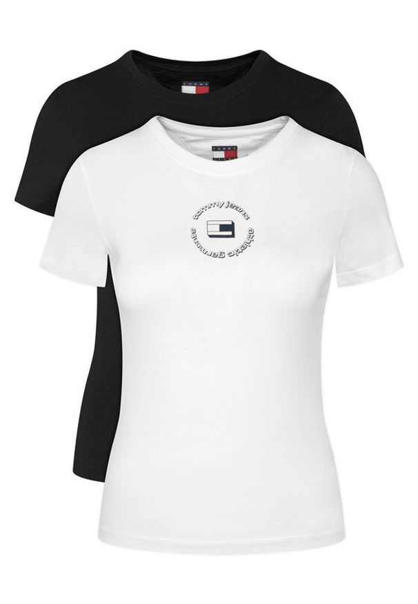 Tommy Jeans Komplet t-shirtów DW0DW23004 Kolorowy Slim Fit. Materiał: bawełna. Wzór: kolorowy