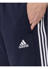 Adidas - adidas Szorty sportowe Essentials French Terry 3-Stripes Shorts IC9436 Niebieski Regular Fit. Kolor: niebieski. Materiał: bawełna. Styl: sportowy #4