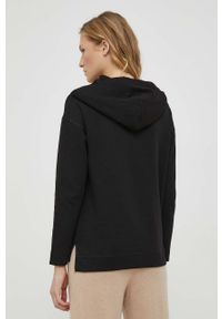 JOOP! - Joop! bluza damska kolor czarny z kapturem gładka. Typ kołnierza: kaptur. Kolor: czarny. Materiał: bawełna. Wzór: gładki #4