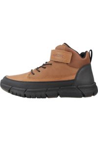 Geox - Buty GEOX J FLEXYPER B. Brązowy. Kolor: brązowy. Materiał: syntetyk, tkanina, skóra. Sport: turystyka piesza
