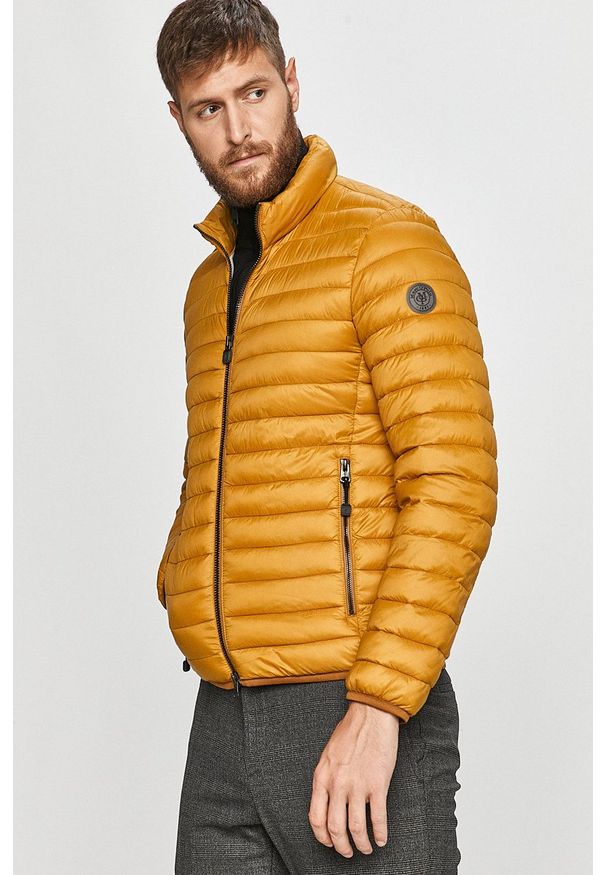 Marc O'Polo - Kurtka. Okazja: na co dzień. Typ kołnierza: polo. Kolor: żółty. Styl: casual