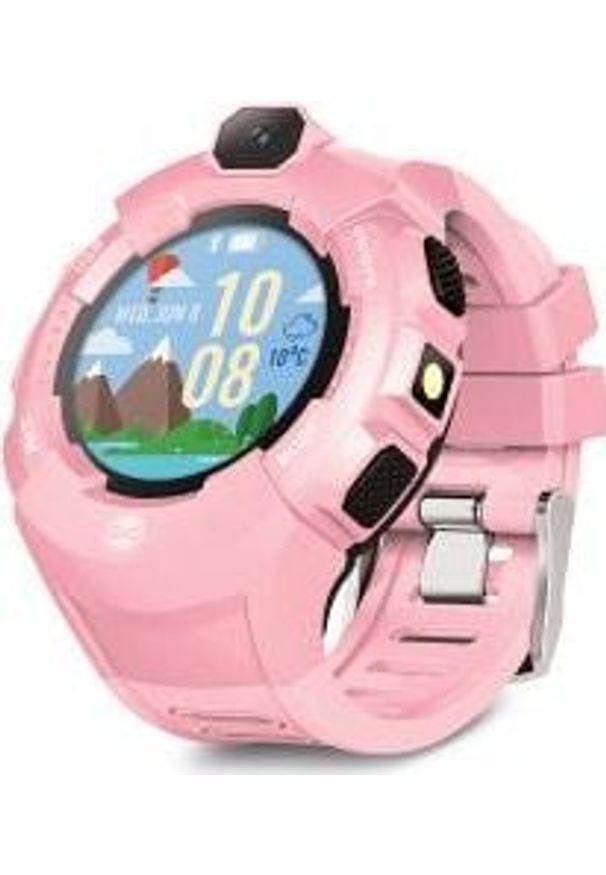 FOREVER - Smartwatch Forever KW-400 Różowy (GSM093546). Rodzaj zegarka: smartwatch. Kolor: różowy