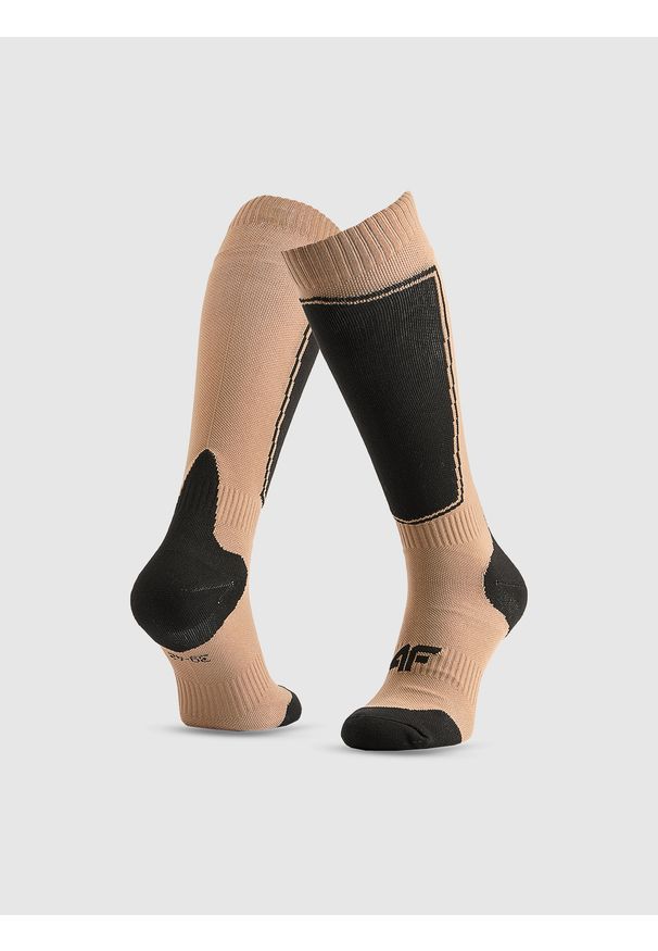 4f - 4F Skarpety narciarskie damskie - brązowe 35-38. Kolor: brązowy. Sport: narciarstwo
