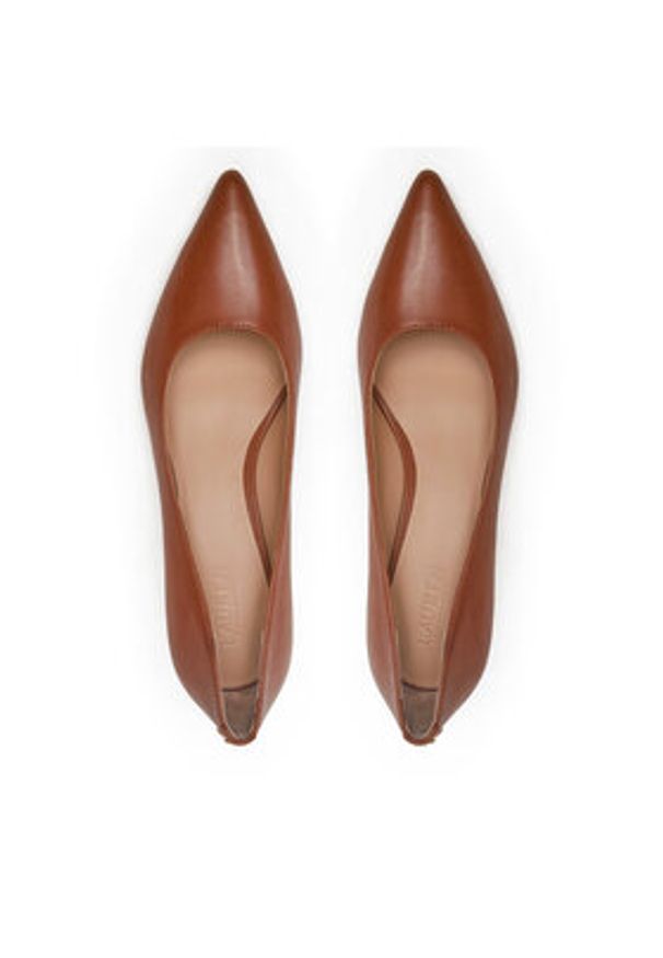 Lauren Ralph Lauren - LAUREN RALPH LAUREN Czółenka 802940572002 Brązowy. Kolor: brązowy. Materiał: skóra