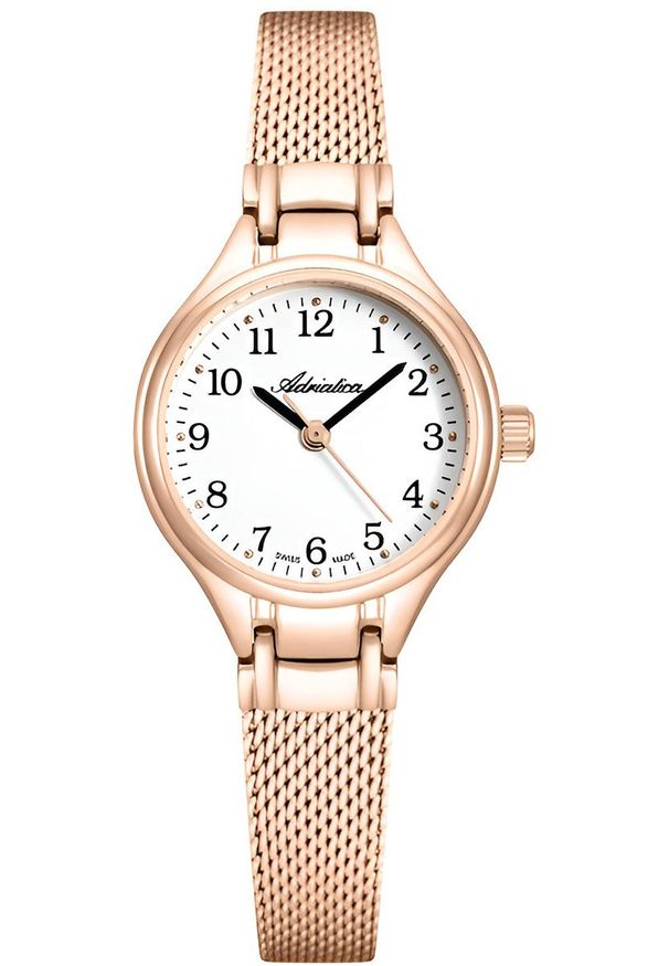 Zegarek damski Adriatica A3475.9123QN różowe złoto. Kolor: złoty, wielokolorowy, różowy