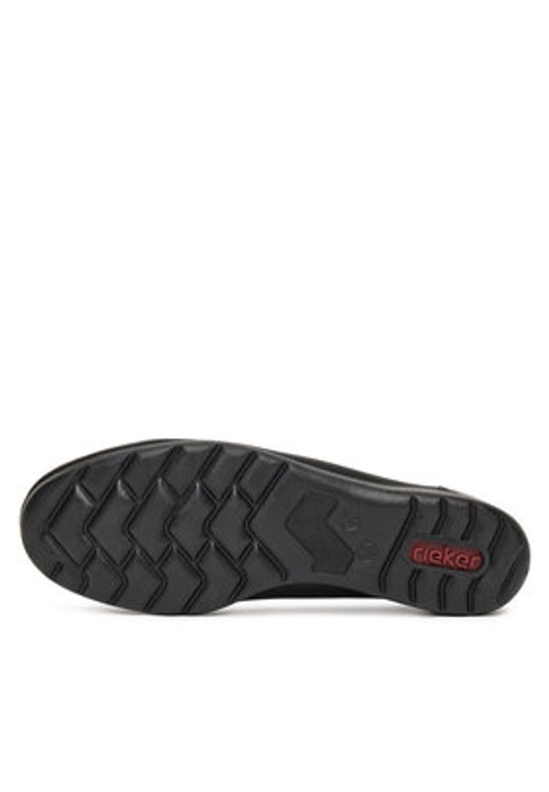 Rieker Półbuty L9366-00 Czarny. Kolor: czarny. Materiał: skóra