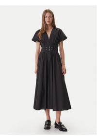 DKNY Sukienka codzienna DJ6D9194 Czarny Regular Fit. Okazja: na co dzień. Kolor: czarny. Materiał: bawełna. Typ sukienki: proste. Styl: casual #1