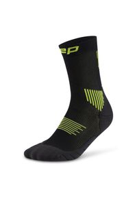 Męskie krótkie skarpety kompresyjne sportowe Core Run do połowy łydki CEP. Kolor: czarny, wielokolorowy, zielony. Materiał: poliamid, elastan. Sport: bieganie #2